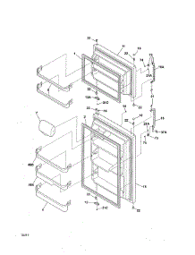 Door parts for Kenmore Refrigerator 253.7483240A (2537483240A, 253 7483240A) from AppliancePartsPros.com