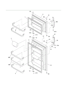 Door parts for Kenmore Refrigerator 253.74843404 (25374843404, 253 74843404) from AppliancePartsPros.com