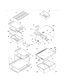 Shelves parts for Kenmore Refrigerator 253.74844406 (25374844406, 253 74844406) from AppliancePartsPros.com