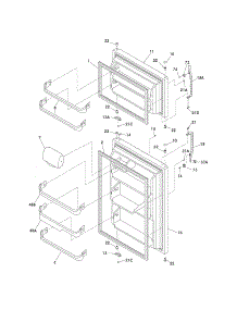 Door parts for Kenmore Refrigerator 253.74844406 (25374844406, 253 74844406) from AppliancePartsPros.com