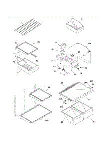 Shelves parts for Kenmore Refrigerator 253.74852408 (25374852408, 253 74852408) from AppliancePartsPros.com