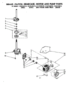 Brake Clutch Gearcase Motor & Pump Parts parts for Kenmore Washer 110.81446410 (11081446410, 110 81446410) from AppliancePartsPros.com