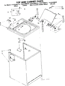 Top And Cabinet Parts parts for Kenmore Washer 110.81446810 (11081446810, 110 81446810) from AppliancePartsPros.com