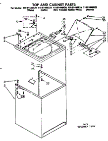 Top And Cabinet Parts parts for Kenmore Washer 110.81446820 (11081446820, 110 81446820) from AppliancePartsPros.com