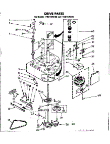 Drive Parts parts for Kenmore Washer 110.81475100 (11081475100, 110 81475100) from AppliancePartsPros.com