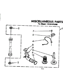 Miscellaneous Parts parts for Kenmore Washer 110.81475300 (11081475300, 110 81475300) from AppliancePartsPros.com