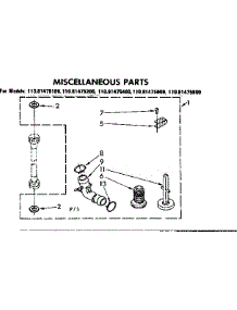 Miscellaneous Parts parts for Kenmore Washer 110.81475600 (11081475600, 110 81475600) from AppliancePartsPros.com