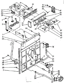 Controls And Rear Panel Parts parts for Kenmore Washer 110.81476100 (11081476100, 110 81476100) from AppliancePartsPros.com