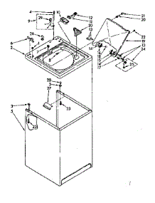 Top And Cabinet Parts parts for Kenmore Washer 110.81476210 (11081476210, 110 81476210) from AppliancePartsPros.com