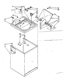 Top And Cabinet Parts parts for Kenmore Washer 110.81476220 (11081476220, 110 81476220) from AppliancePartsPros.com