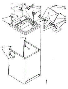 Top And Cabinet Parts parts for Kenmore Washer 110.81476440 (11081476440, 110 81476440) from AppliancePartsPros.com