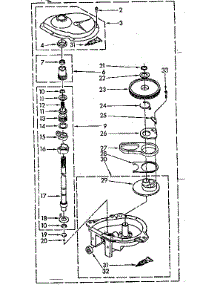 Gearcase Parts parts for Kenmore Washer 110.81476800 (11081476800, 110 81476800) from AppliancePartsPros.com