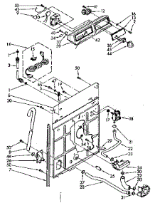 Controls And Rear Panel Parts parts for Kenmore Washer 110.81610100 (11081610100, 110 81610100) from AppliancePartsPros.com