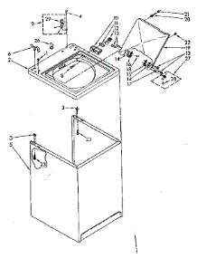 Top And Cabinet Parts parts for Kenmore Washer 110.81620100 (11081620100, 110 81620100) from AppliancePartsPros.com