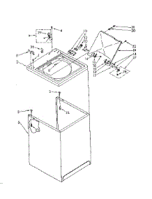 Top And Cabinet parts for Kenmore Washer 110.81621100 (11081621100, 110 81621100) from AppliancePartsPros.com