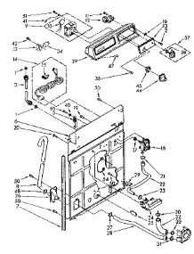 Controls And Rear Panel parts for Kenmore Washer 110.81621100 (11081621100, 110 81621100) from AppliancePartsPros.com