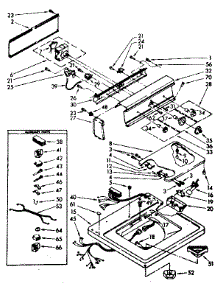 Top And Console Parts parts for Kenmore Washer 110.83380410 (11083380410, 110 83380410) from AppliancePartsPros.com