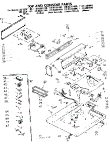 Top And Console Parts parts for Kenmore Washer 110.83381200 (11083381200, 110 83381200) from AppliancePartsPros.com