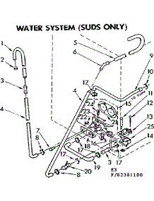 Water System Suds Only parts for Kenmore Washer 110.83381600 (11083381600, 110 83381600) from AppliancePartsPros.com