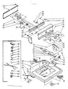 Top And Console Parts parts for Kenmore Washer 110.83382200 (11083382200, 110 83382200) from AppliancePartsPros.com