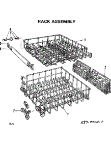 Rack Assembly parts for Kenmore Dishwasher 587.700210 (587700210, 587 700210) from AppliancePartsPros.com