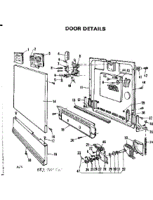 Door Details parts for Kenmore Dishwasher 587.700210 (587700210, 587 700210) from AppliancePartsPros.com