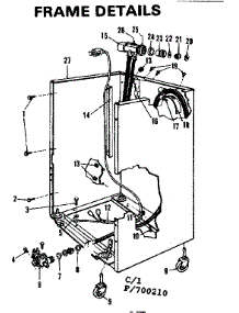 Frame Details parts for Kenmore Dishwasher 587.700210 (587700210, 587 700210) from AppliancePartsPros.com