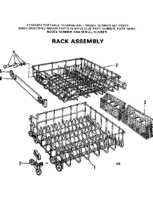 Rack Assembly parts for Kenmore Dishwasher 587.700211 (587700211, 587 700211) from AppliancePartsPros.com