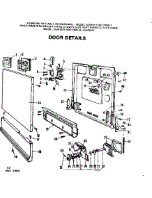 Door Details parts for Kenmore Dishwasher 587.700211 (587700211, 587 700211) from AppliancePartsPros.com