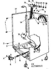 Frame Details parts for Kenmore Dishwasher 587.700213 (587700213, 587 700213) from AppliancePartsPros.com