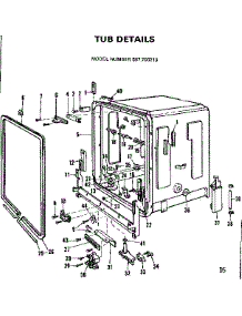 Tub Details parts for Kenmore Dishwasher 587.700213 (587700213, 587 700213) from AppliancePartsPros.com