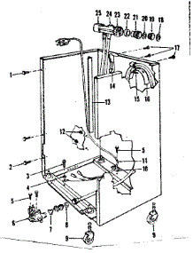 Frame parts for Kenmore Dishwasher 587.700310 (587700310, 587 700310) from AppliancePartsPros.com