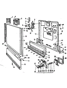 Door parts for Kenmore Dishwasher 587.700310 (587700310, 587 700310) from AppliancePartsPros.com