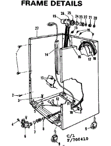 Frame Details parts for Kenmore Dishwasher 587.700410 (587700410, 587 700410) from AppliancePartsPros.com
