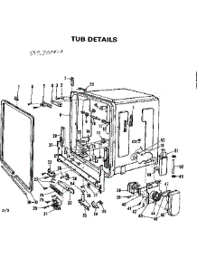 Tub Details parts for Kenmore Dishwasher 587.700410 (587700410, 587 700410) from AppliancePartsPros.com