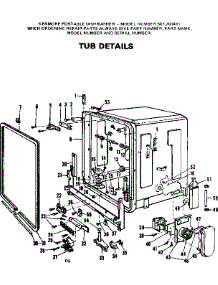 Tub Details parts for Kenmore Dishwasher 587.700411 (587700411, 587 700411) from AppliancePartsPros.com