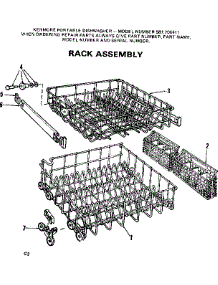 Rack Assembly parts for Kenmore Dishwasher 587.700411 (587700411, 587 700411) from AppliancePartsPros.com