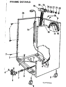 Frame Details parts for Kenmore Dishwasher 587.700414 (587700414, 587 700414) from AppliancePartsPros.com