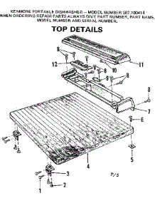 Top Details parts for Kenmore Dishwasher 587.700414 (587700414, 587 700414) from AppliancePartsPros.com