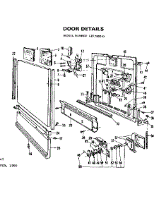 Door Details parts for Kenmore Dishwasher 587.700510 (587700510, 587 700510) from AppliancePartsPros.com