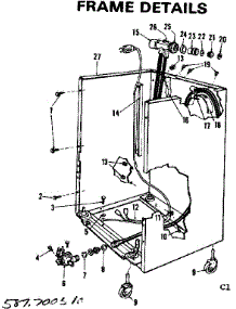 Frame Details parts for Kenmore Dishwasher 587.700510 (587700510, 587 700510) from AppliancePartsPros.com
