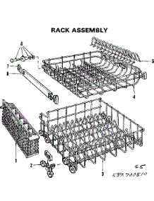 Rack Assembly parts for Kenmore Dishwasher 587.700510 (587700510, 587 700510) from AppliancePartsPros.com