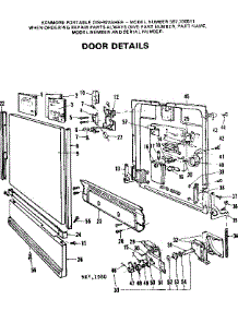 Door Details parts for Kenmore Dishwasher 587.700511 (587700511, 587 700511) from AppliancePartsPros.com