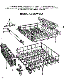 Rack Assembly parts for Kenmore Dishwasher 587.700511 (587700511, 587 700511) from AppliancePartsPros.com