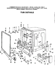 Tub Details parts for Kenmore Dishwasher 587.700513 (587700513, 587 700513) from AppliancePartsPros.com