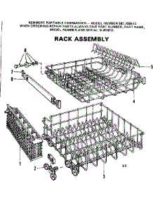 Rack Assembly parts for Kenmore Dishwasher 587.700513 (587700513, 587 700513) from AppliancePartsPros.com
