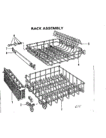 Rack Assembly parts for Kenmore Dishwasher 587.700514 (587700514, 587 700514) from AppliancePartsPros.com
