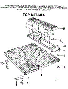 Top Details parts for Kenmore Dishwasher 587.700514 (587700514, 587 700514) from AppliancePartsPros.com