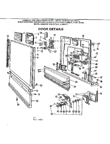Door parts for Kenmore Dishwasher 587.700514 (587700514, 587 700514) from AppliancePartsPros.com