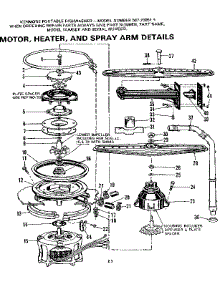 Motor,Heater, & Spray Arm Detail parts for Kenmore Dishwasher 587.700514 (587700514, 587 700514) from AppliancePartsPros.com
